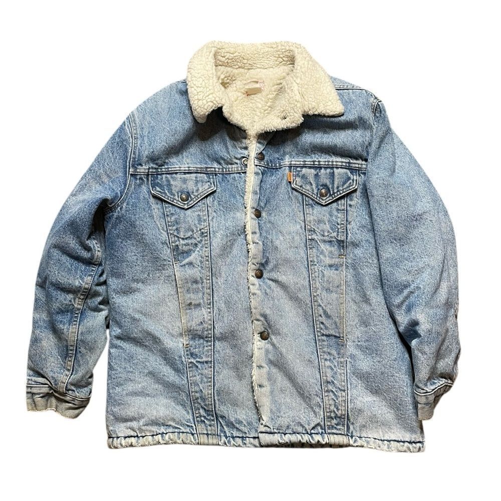 Vintage LEVIS Sherpa Lined Jean Jacket Size 44